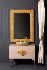 Зеркало ROSE золото 100*140см