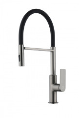 07126-Q Смеситель для кухни с гиб. МАГНИТ. изливом (ГРАФИТ+ЧЕР.) GANZER (10/1шт)