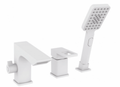 353532-F Смеситель на борт ванны, БЕЛЫЙ (3 отв.) ViEiR (5/1шт)