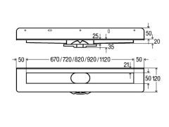 Лоток душевой Advantix,установка к стене, 100 см VIEGA Advantix 737047