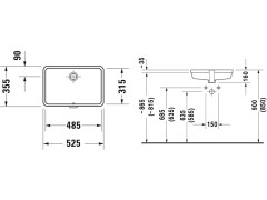 Раковина встраиваемая DURAVIT VERO 0330480000