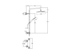 Душевая стойка с термостатическим смесителем CRISTINA THETA V TE49413