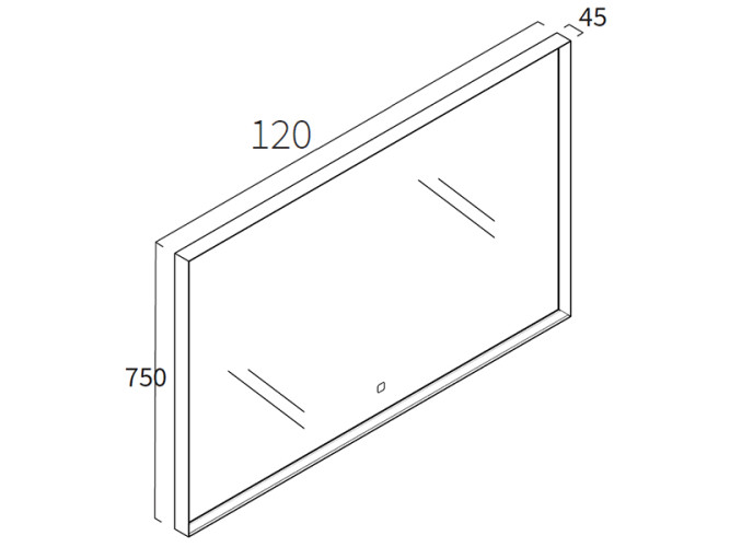 Зеркало c подсветкой BERLONI BAGNO Зеркала и светильники FRN 1200 M L 190