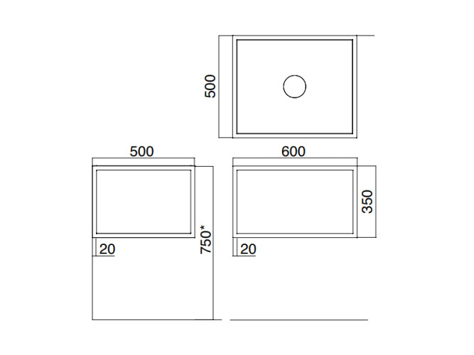 Держатель раковины навесной Scarabeo FRAME 1837/BS/89