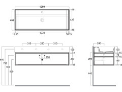 Консоль для раковины SIMAS AGILE AGSS121