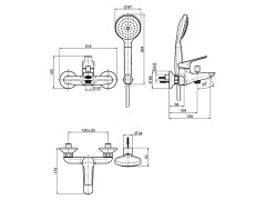 Смеситель для ванны FIMA CARLO FRATTINI SERIE 4 F3764CR