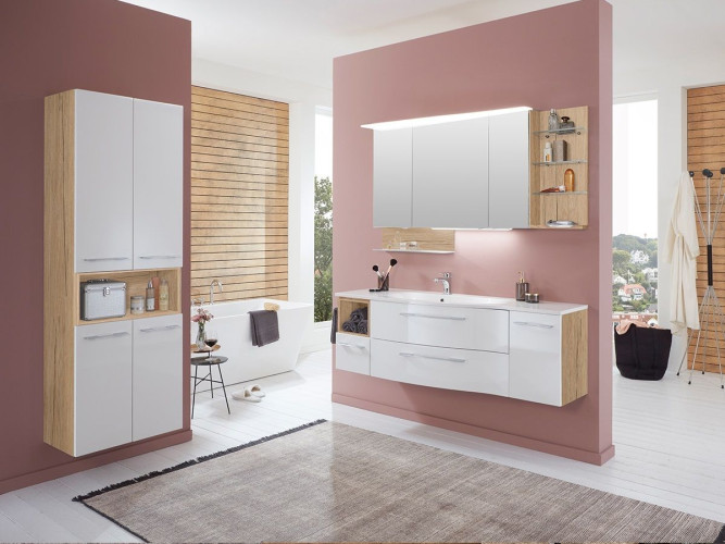 Комплект мебели Marlin 3160motion, 1500 мм правый, цвет белый глянец