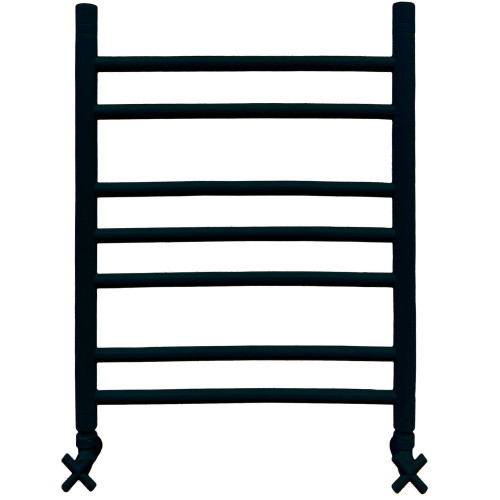 Полотенцесушитель Ника CLASSIC ЛП (Г2) 60/50 RAL9005 черный матовый с вентилями (комплект люкс)*