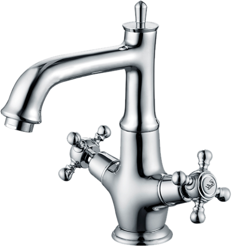 09013  Смеситель двухвент для умывальника  "GANZER  (10/1шт)