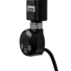 Электрический ТЭН LUX-01T-300 с терморегулятором 300W черный ГЛЯНЦЕВЫЙ