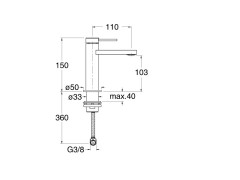 Смеситель для раковины CRISTINA UNI C UC92051