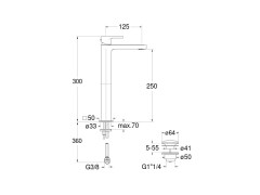 Смеситель для раковины CRISTINA OMEGA OG22213