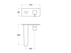 Внешняя часть смесителя для раковины CRISTINA KING KG95851