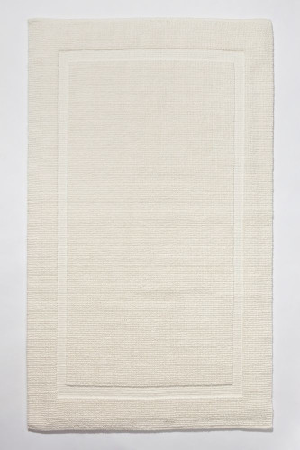 Batex Avani, двухсторонний квадратный коврик из 100% биохлопка, размер 55x65 см, цвет кремовый