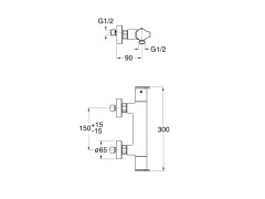 Смеситель для душа термостатический CRISTINA DIARIO DI45151