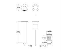Внешняя часть смесителя для раковины CRISTINA IX IX25928