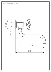 Emmevi Deco Classic, кран S, цвет хром