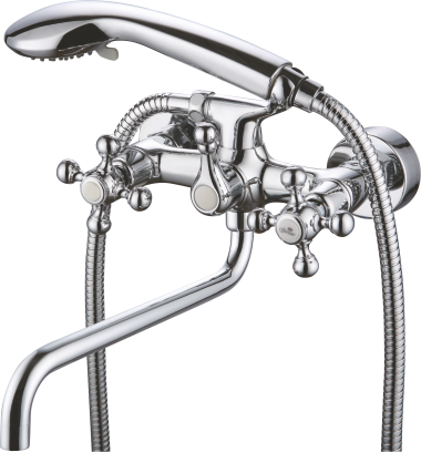 09041 Смеситель 2-ух руч. для ванны "GANZER" (6/1шт)