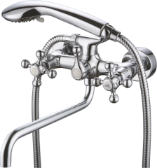 09041 Смеситель 2-ух руч. для ванны "GANZER" (6/1шт)