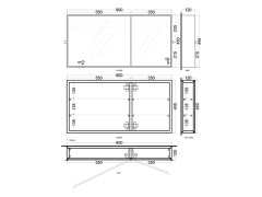 Зеркальный шкаф CIELO ARCADIA SPSB NM