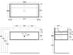 Консоль для раковины SIMAS AGILE AGSS101