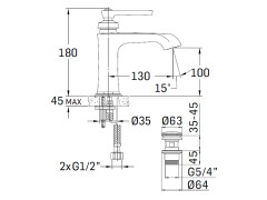 Смеситель для раковины MAMOLI MADEMOISELLE 49610000005K