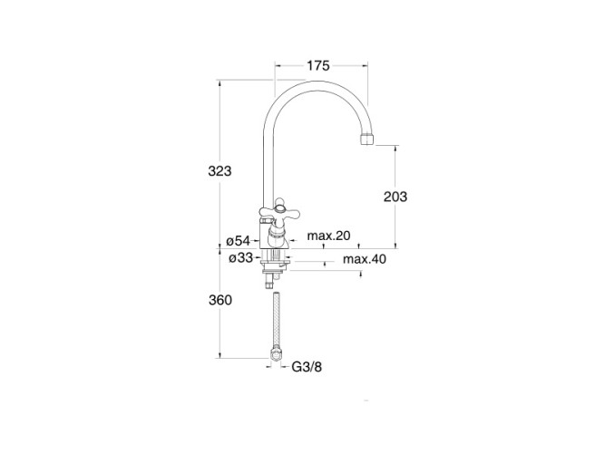 Смеситель для кухни CRISTINA KITCHEN KI46380
