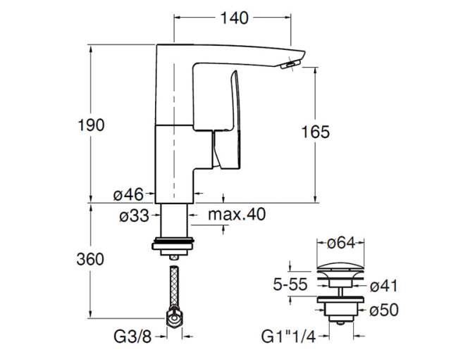 Смеситель для раковины CRISTINA NEW DAY ND22451