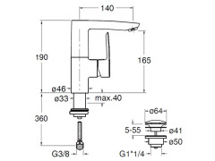 Смеситель для раковины CRISTINA NEW DAY ND22451