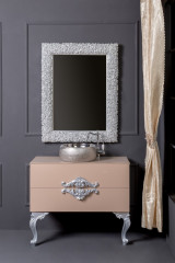 Зеркало ROSE мал. серебро 110*85см