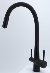 15013-CC Смес. для кухни с гиб шланг и под фильтр (ЧЕР.+ЧЕР.) ViEiR (10/1шт)