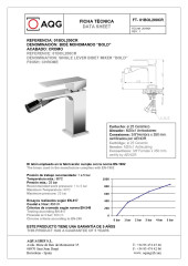 AQG Bold, однорычажный смеситель для биде без донного клапана, цвет белый матовый