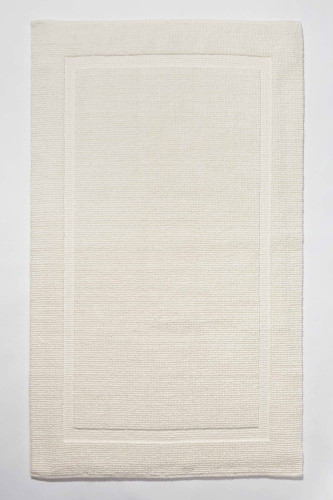 Batex Avani, двухсторонний прямоугольный коврик из 100% биохлопка, размер 60x100 см, цвет кремовый