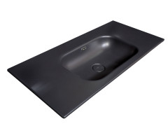 Столешница моноблок Vallessi 100 антрацит керамика без отверстия