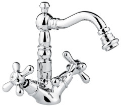 Emmevi Deco Old, смеситель с донным клапаном для биде, цвет хром