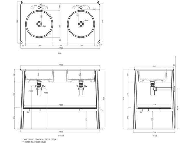 Раковина встраиваемая CIELO I CATINI CALADSF