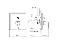 Смеситель для душа NICOLAZZI VINCENT 3096CR35