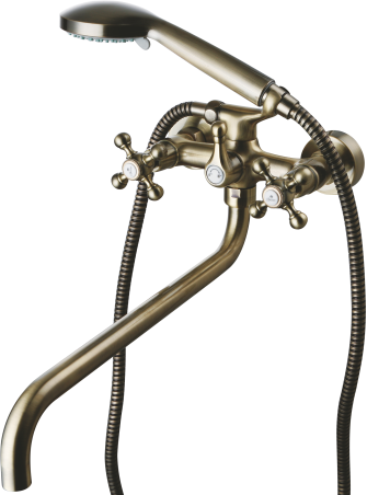 09041-D Смеситель 2-ух руч. для ванны (БРОНЗ) GANZER (6/1шт)