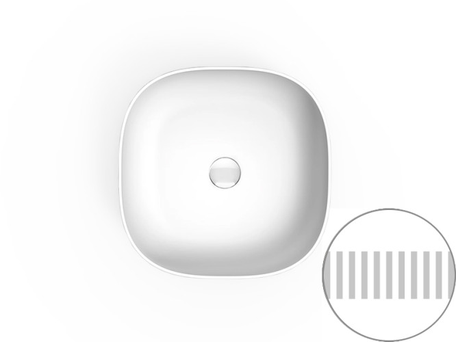 Раковина накладная Scarabeo GLAM 1809/RRNT