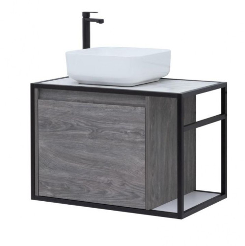 Тумба с раковиной Aquanet Nova Lite Loft 75 L дуб рошелье