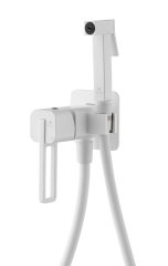 12157-F Смеситель встраиваемый с ГИГ. душем (БЕЛЫЙ) GANZER (10/1шт)