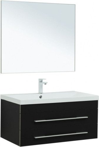 Комплект мебели Aquanet Верона 90  черный матовый