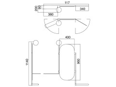 Зеркало c полотенцедержателем Scarabeo DIVA 2704/ORS
