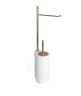 Stil Haus Hashi, стойка h62 см: бумагодержатель/белый керамический ёрш, цвет матовое золото