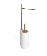 Stil Haus Hashi, стойка h62 см: бумагодержатель/белый керамический ёрш, цвет матовое золото