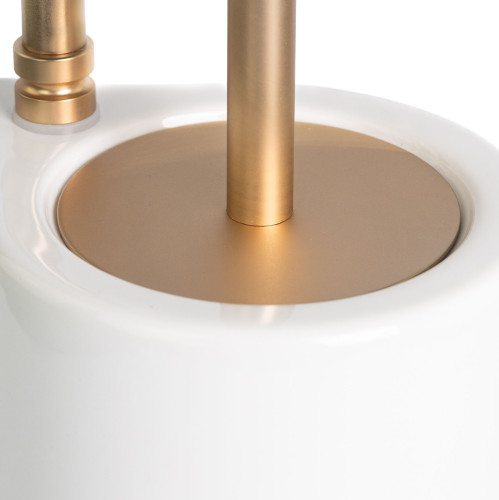 Stil Haus Hashi, стойка h62 см: бумагодержатель/белый керамический ёрш, цвет матовое золото