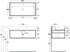 Консоль для раковины SIMAS AGILE AGSS91