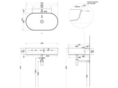 Раковина подвесная CIELO MARE MRLS70
