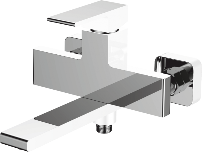 28032-F Смес. для ванны (белый,хром) GANZER (6/1шт)