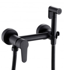 62202-C Комплект для гиг. душа (ЧЕРНЫЙ) круглый Hansen (10/1шт)